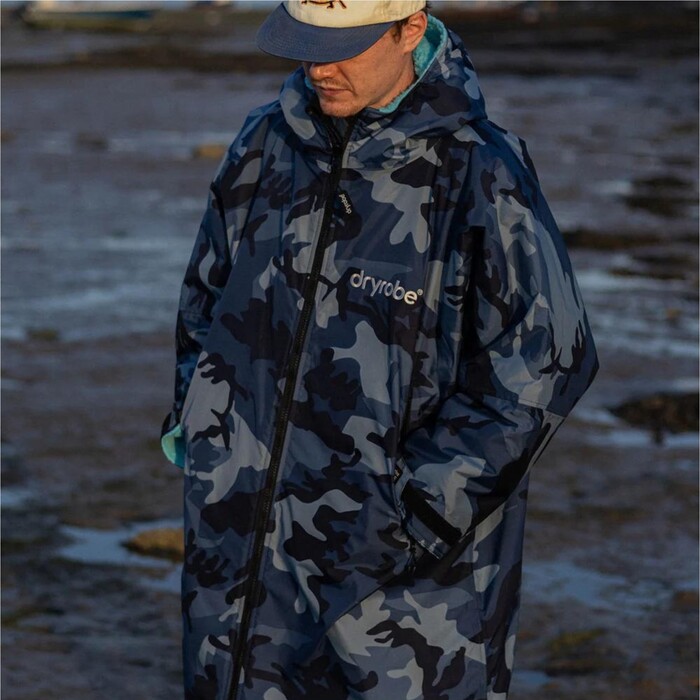 2024 Dryrobe Advance Cambio De Manga Larga Robe V3 DALSV3 - Blue Camo / Blue